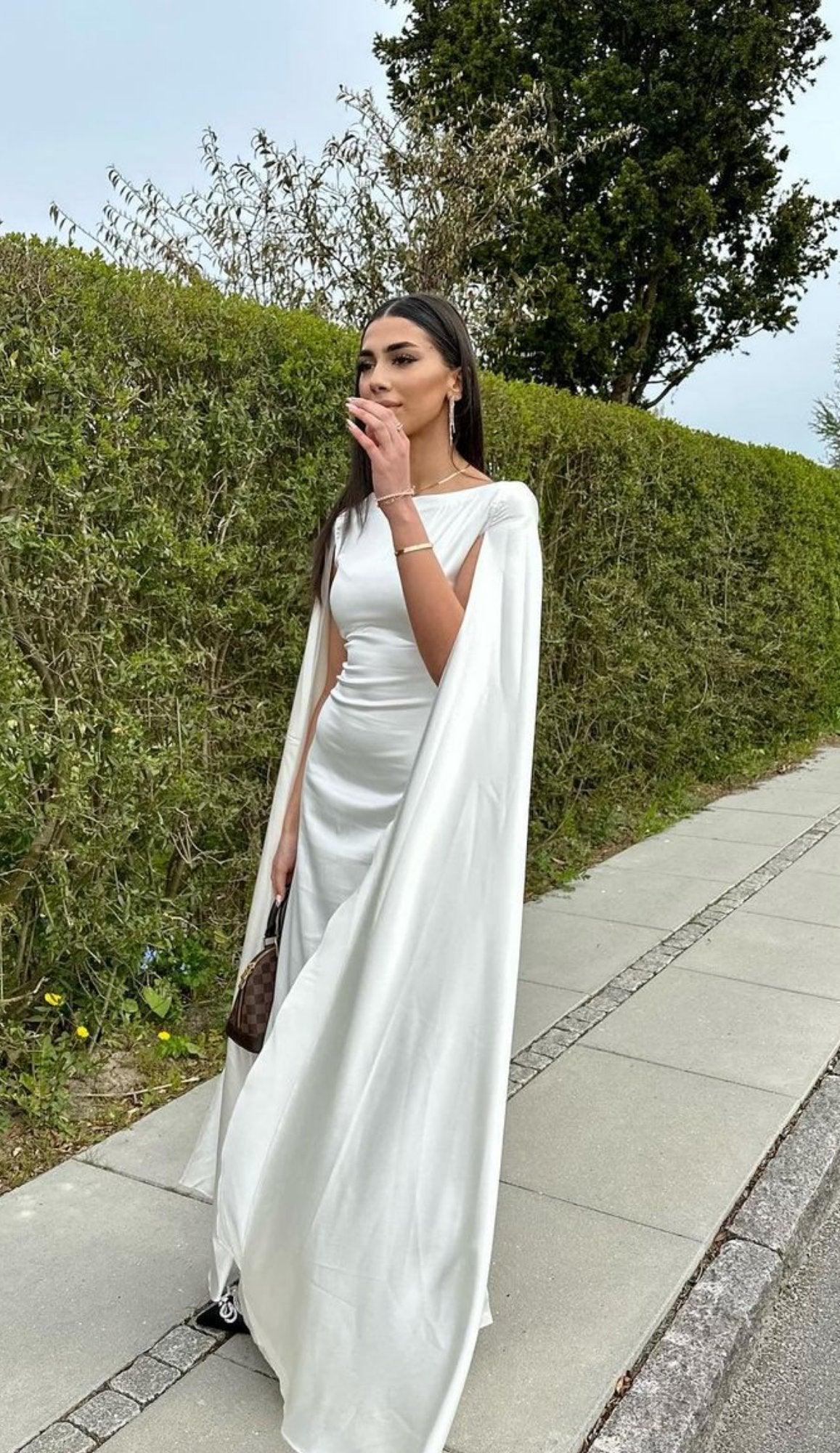 Adoore Pure Satin Silk Long Dress