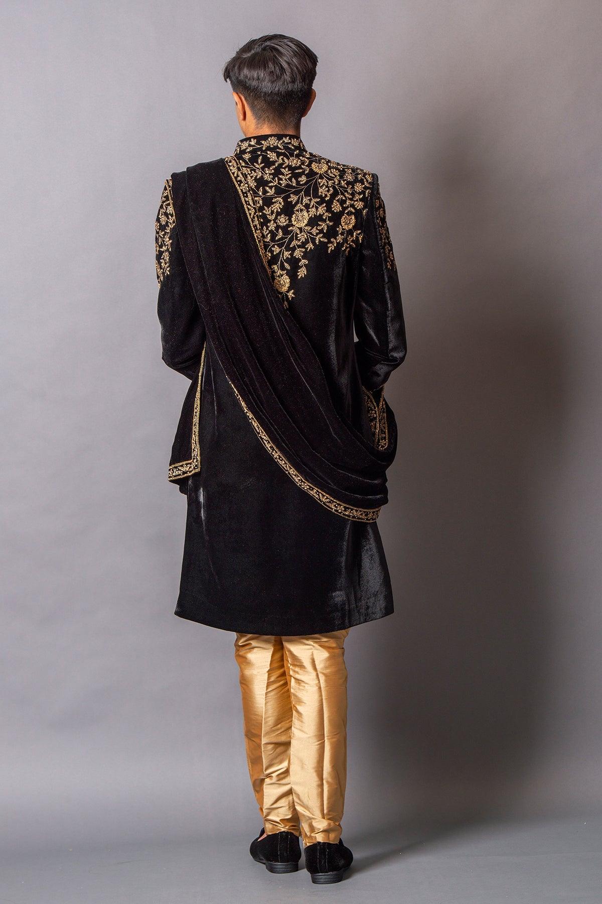 sherwani shawl design