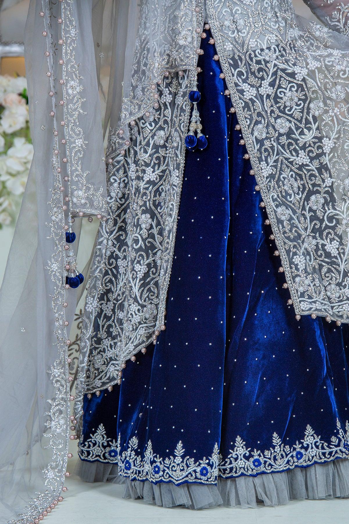 royal blue lehenga