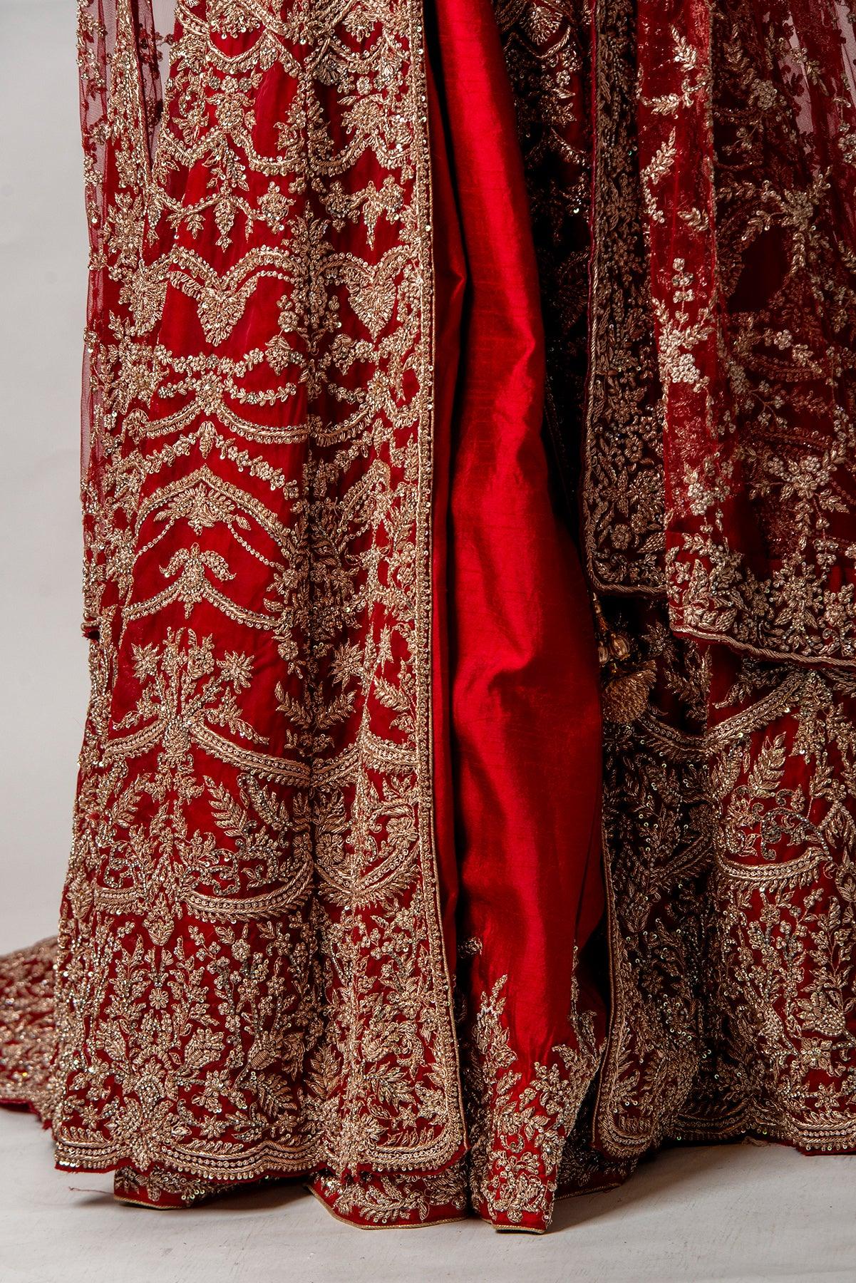 bridal red lehenga