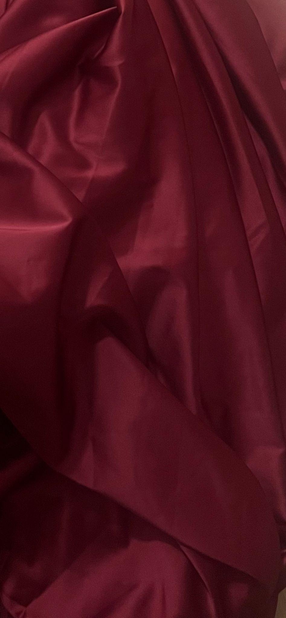 maroon satin silk dress