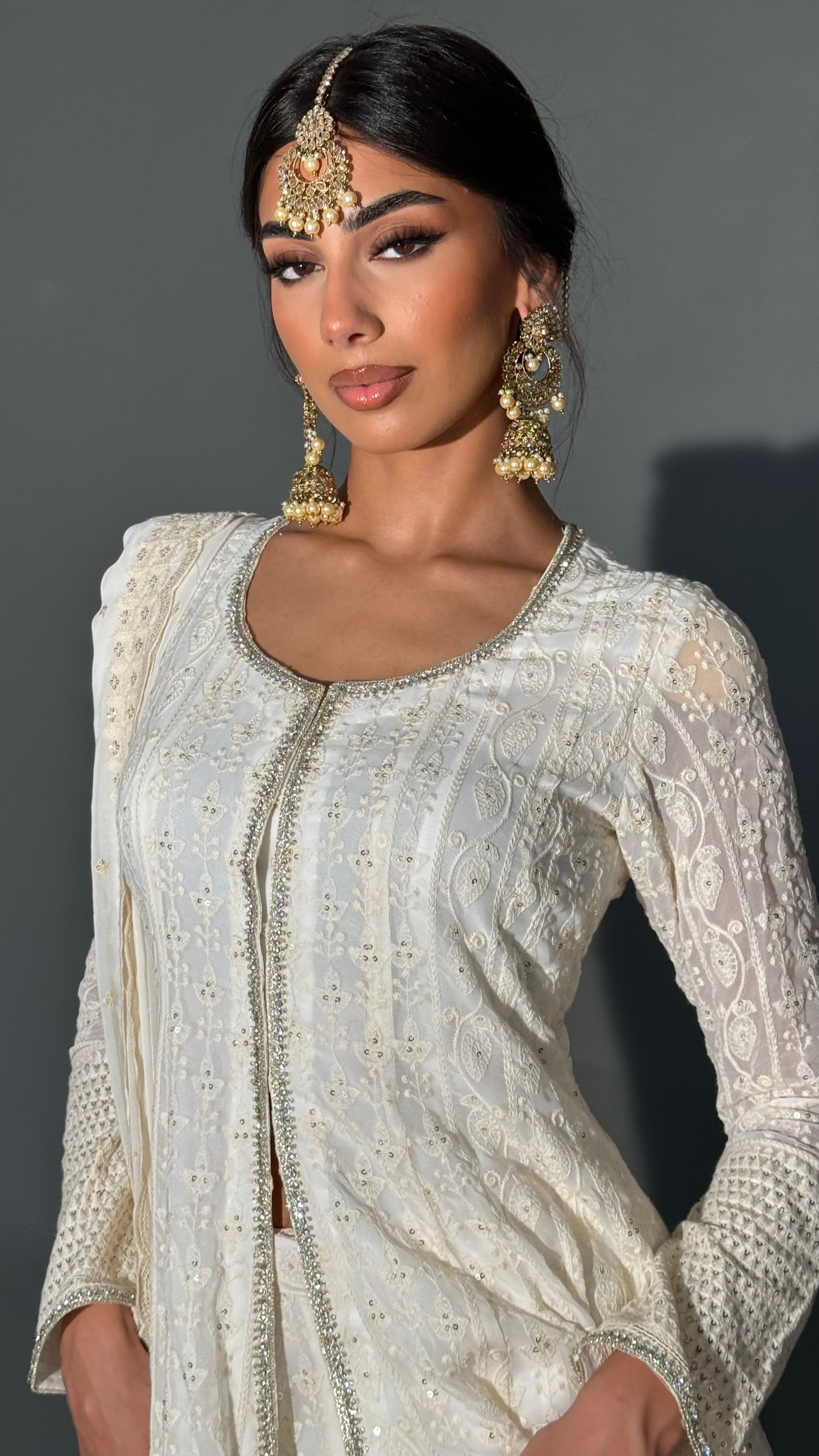 White bridal lehenga designs