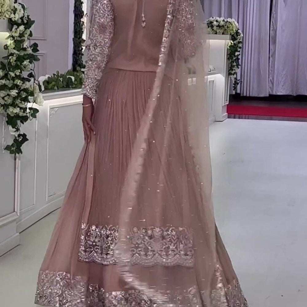 
                  
                    beige lehenga with kameez 
                  
                
