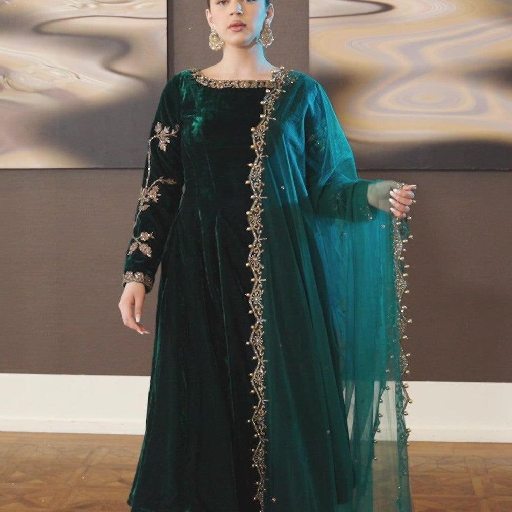 
                  
                    green velvet anarkali dress
                  
                