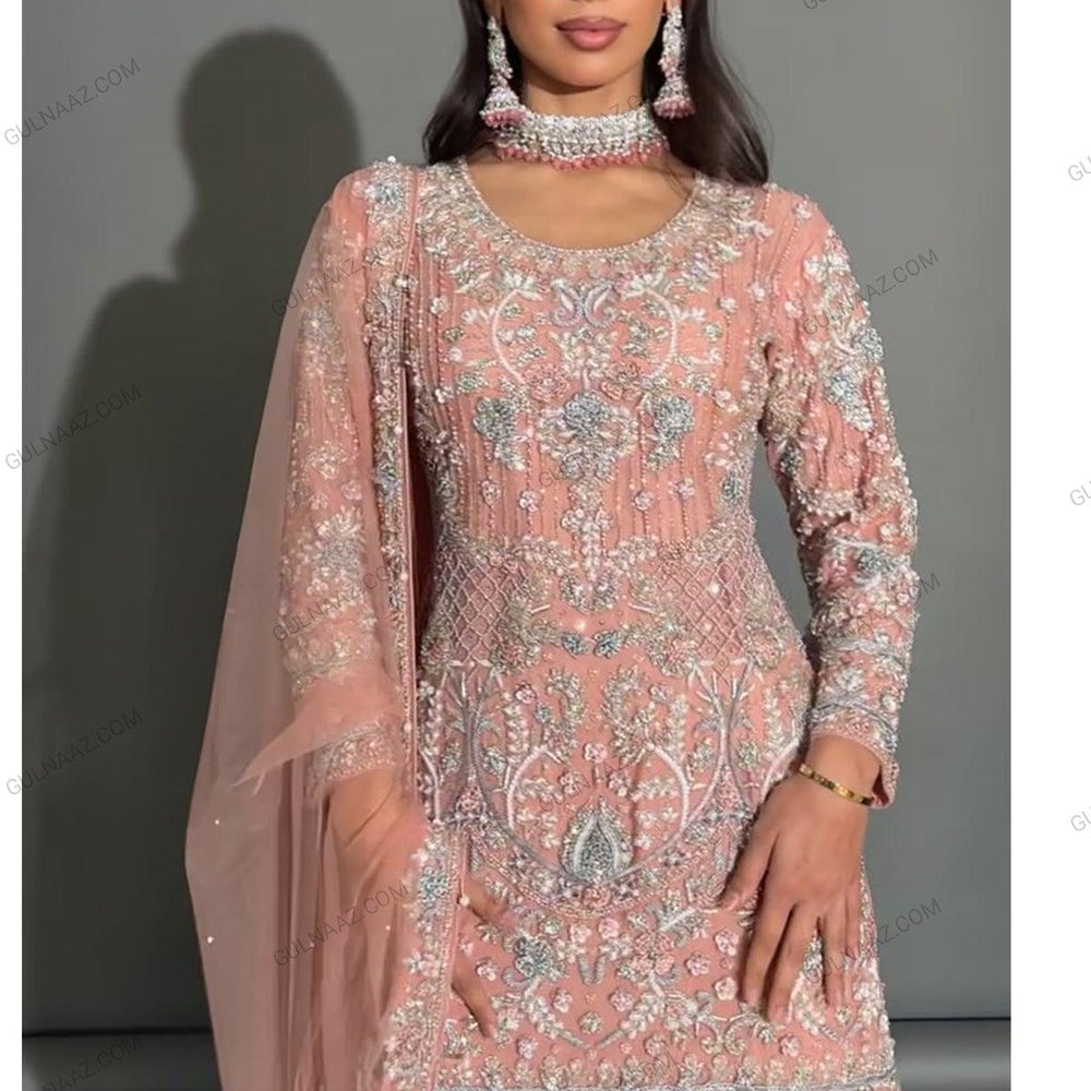 
                  
                    peach gharara with kameez
                  
                