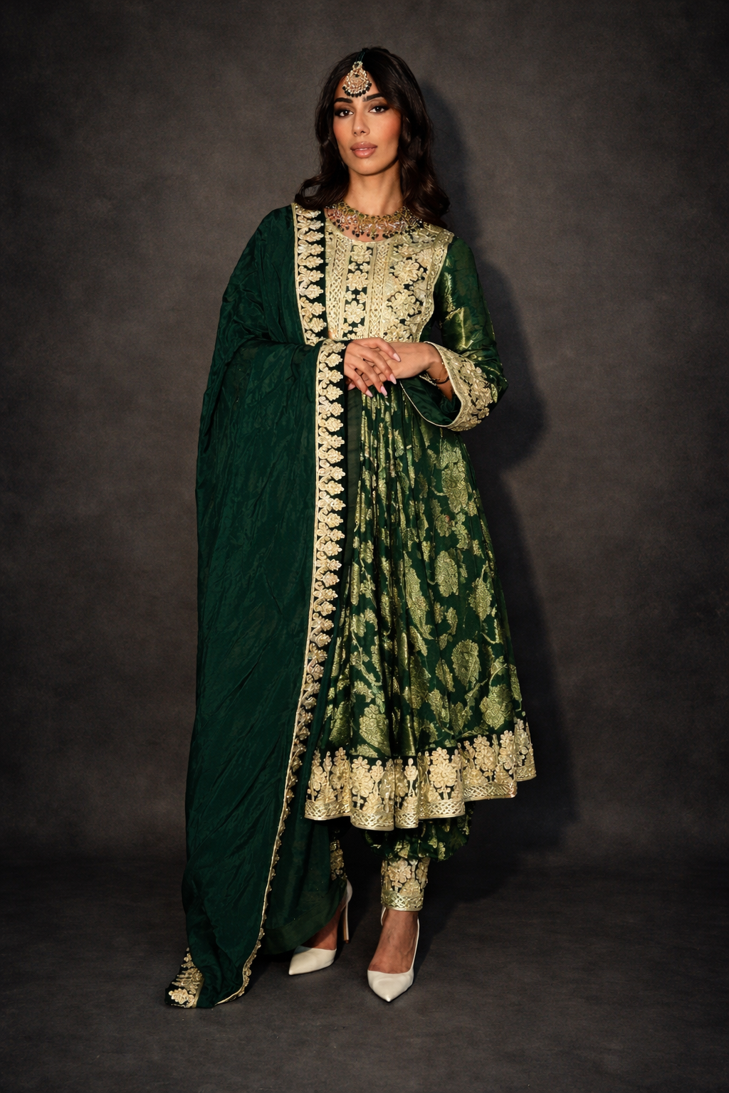 green afghani dress Dark Silk Every detail has been Color:Lentil Sprout green dress for casual July 2026 Sale