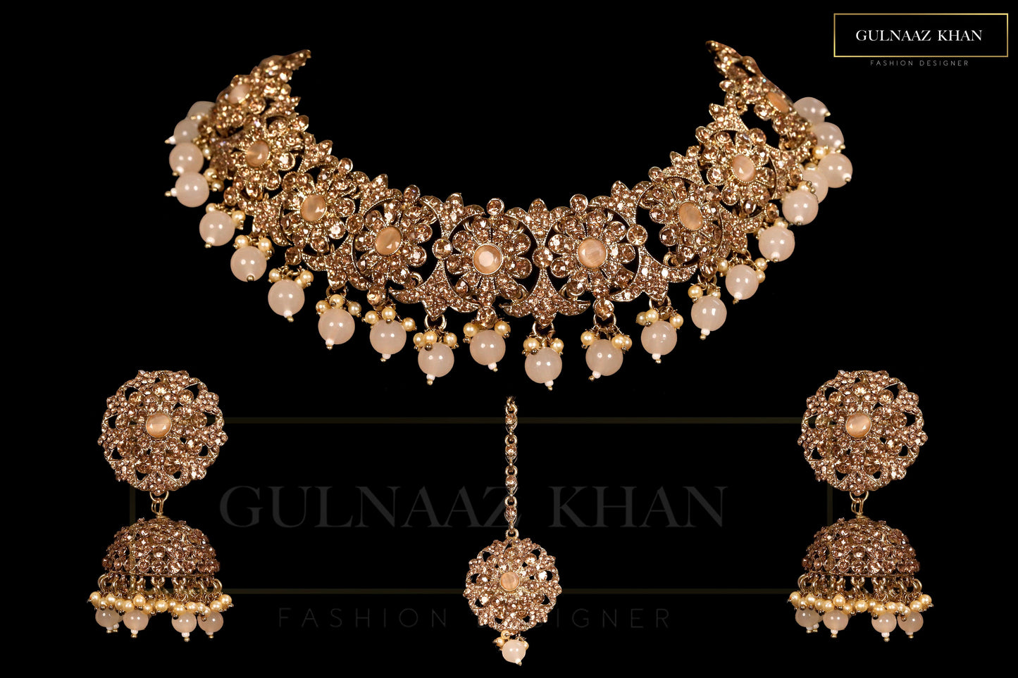 golden kundan choker set