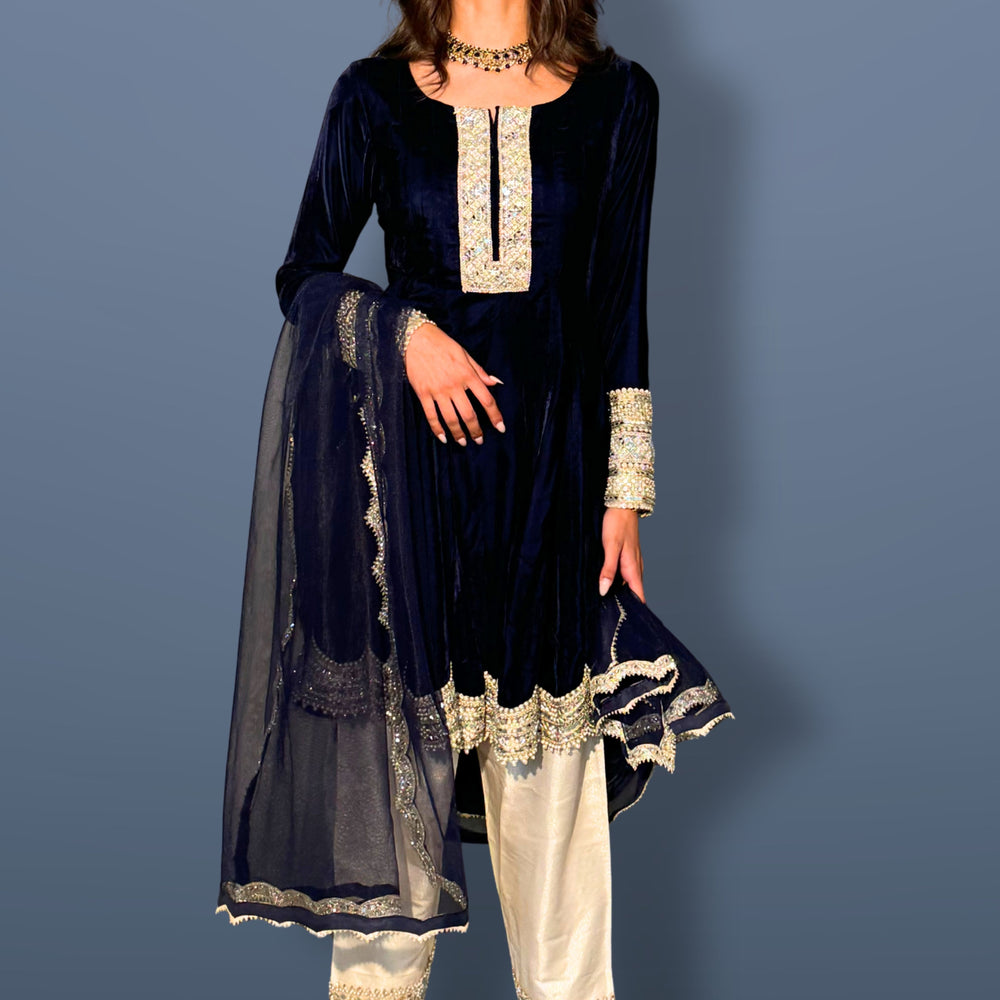 designer black kameez
