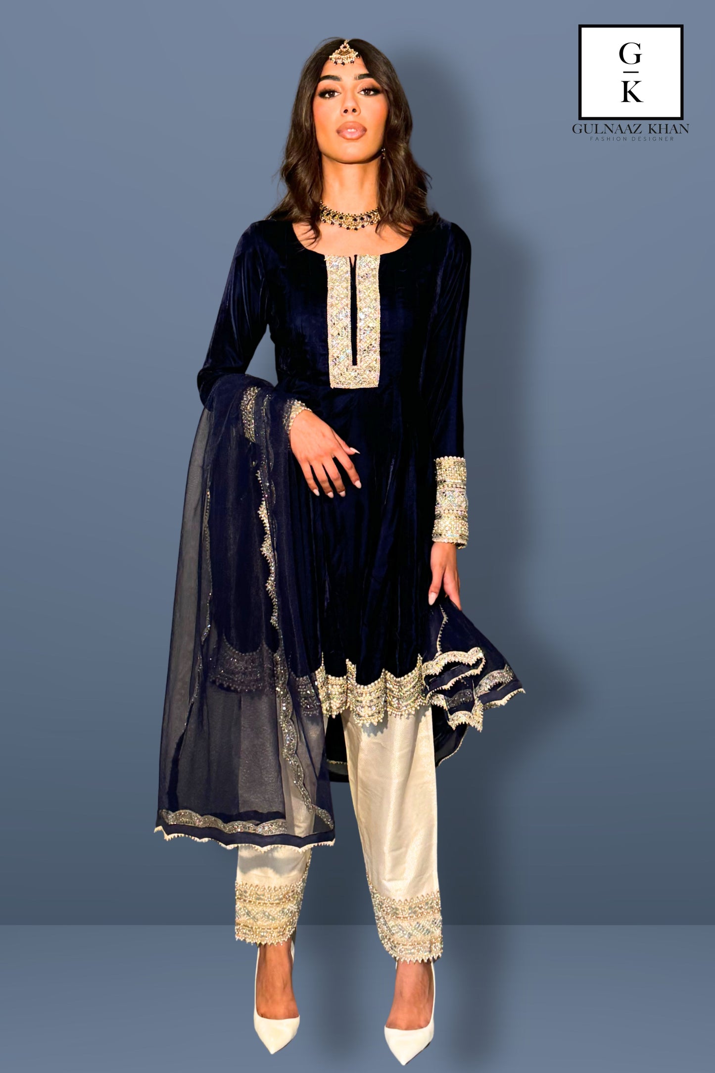 designer black kameez