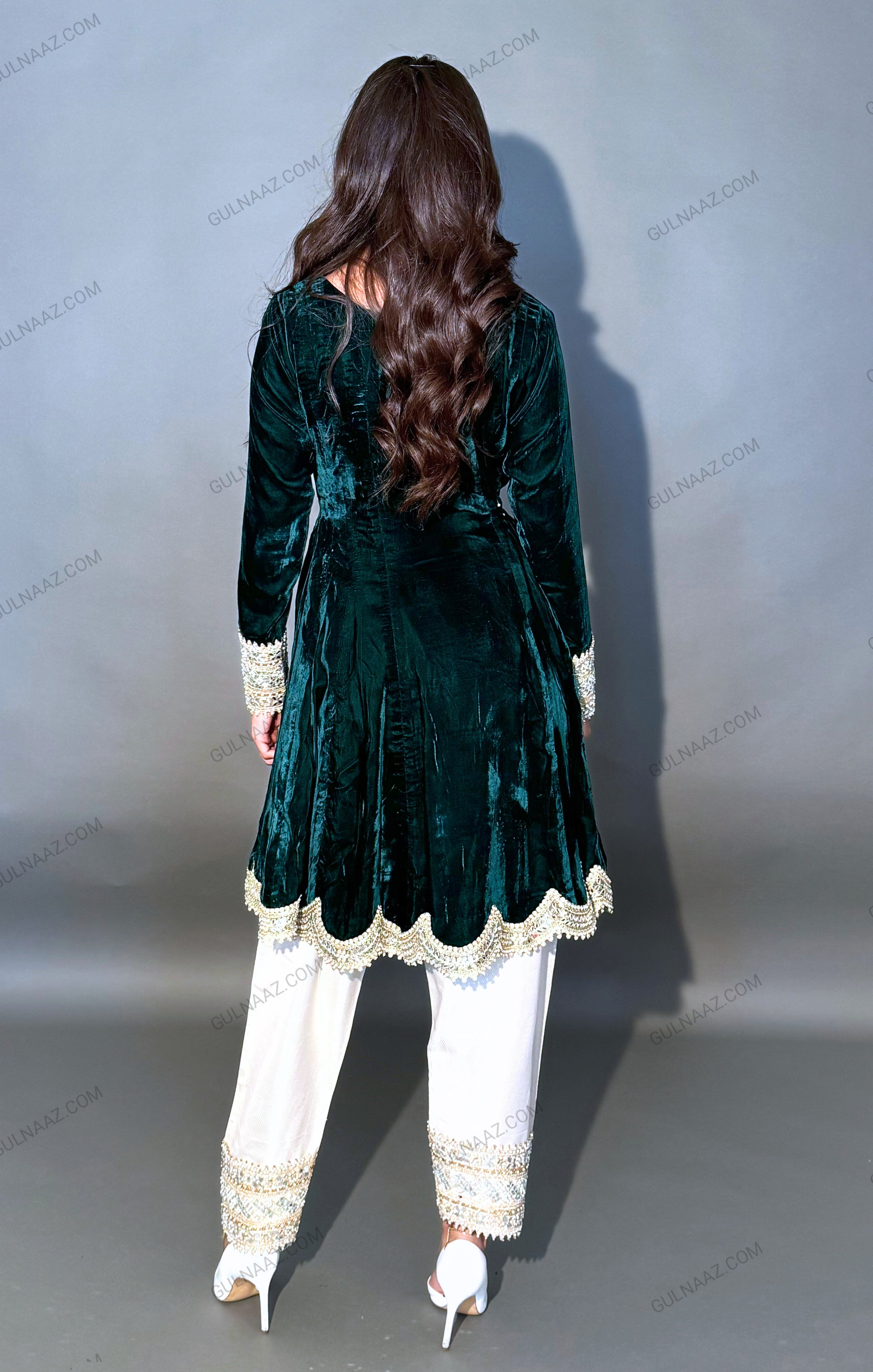 green velvet kurti