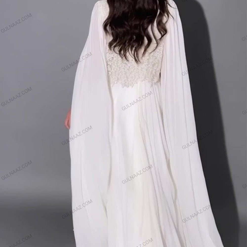 white party wear gown