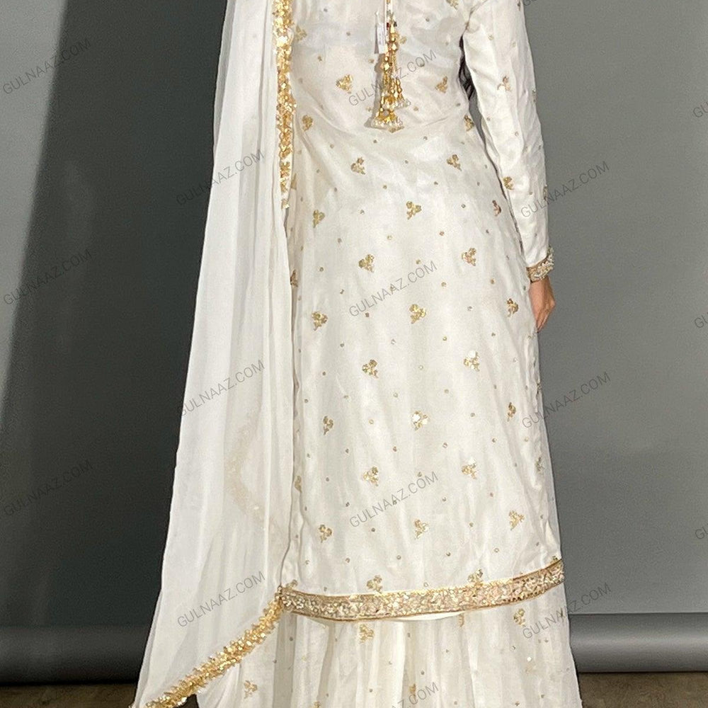 
                  
                    white and gold sharara
                  
                