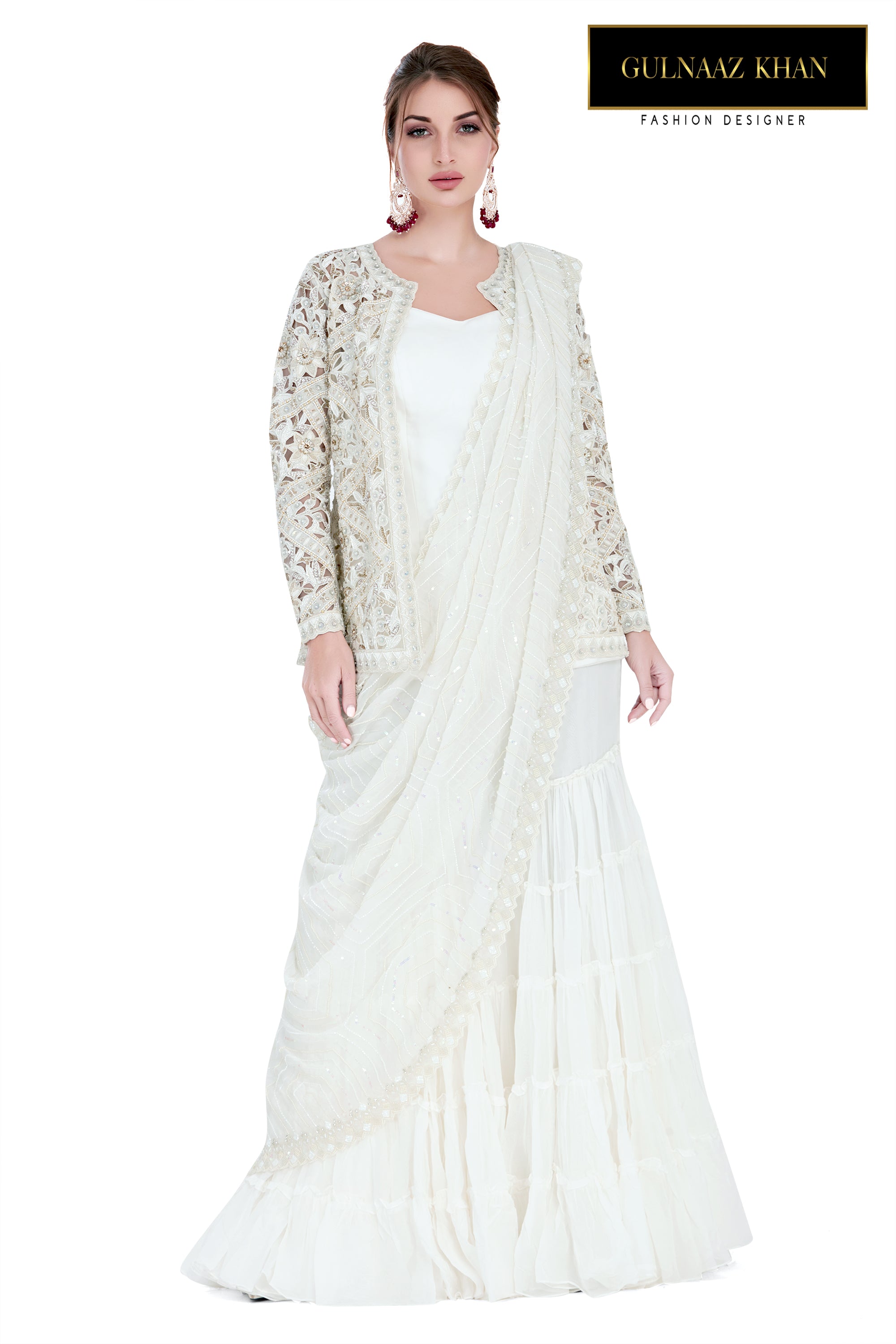 white gharara with top