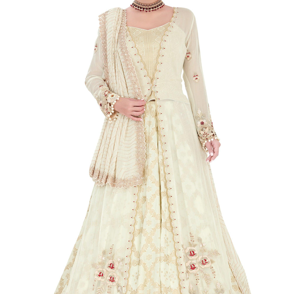 
                  
                    cream bridal lehenga
                  
                