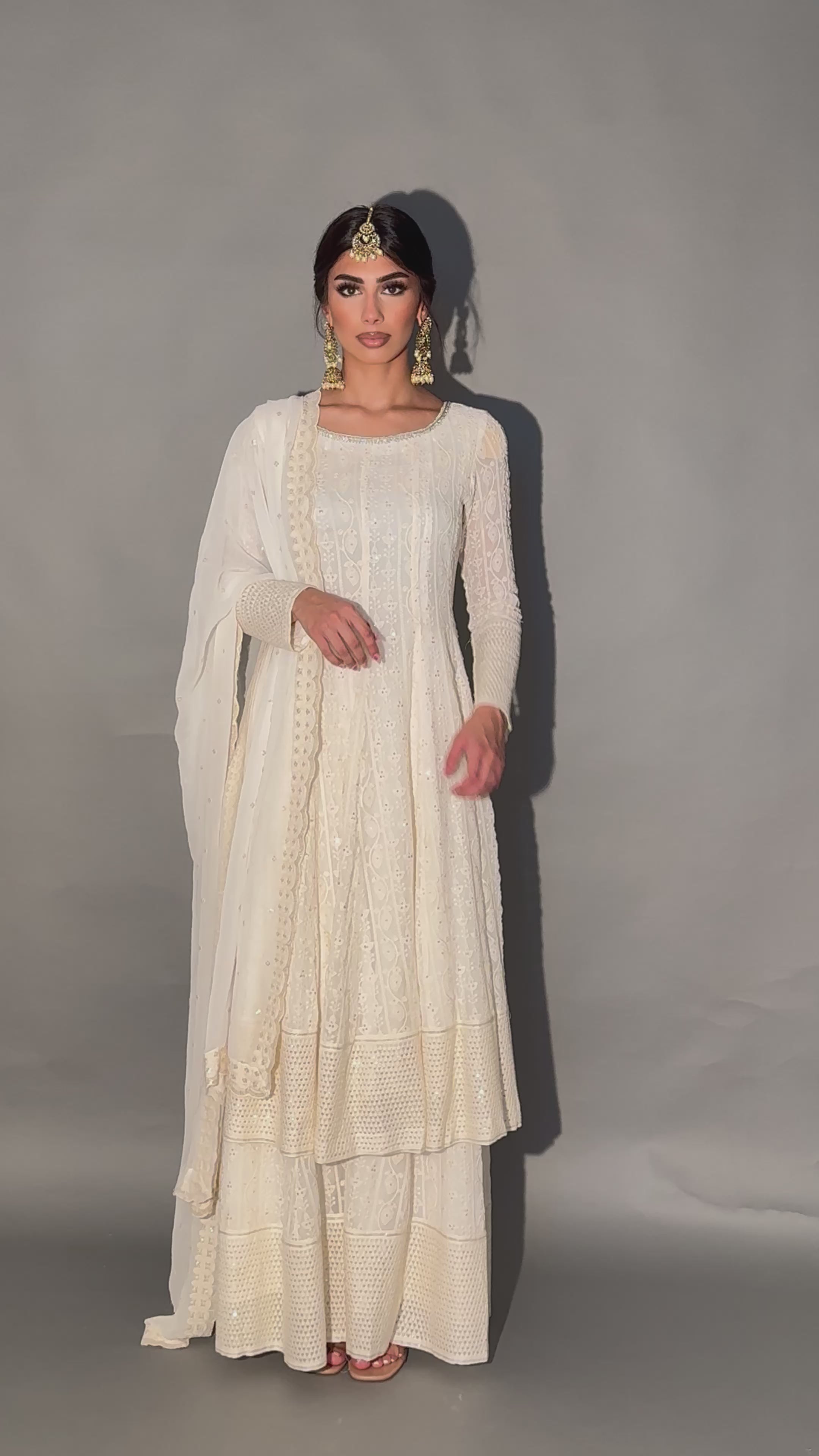 white designer sharara