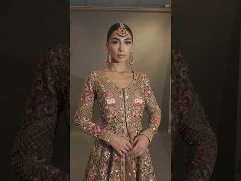 Shehwar – Designer Bridal Gown with Sequins & Floral Embroidery