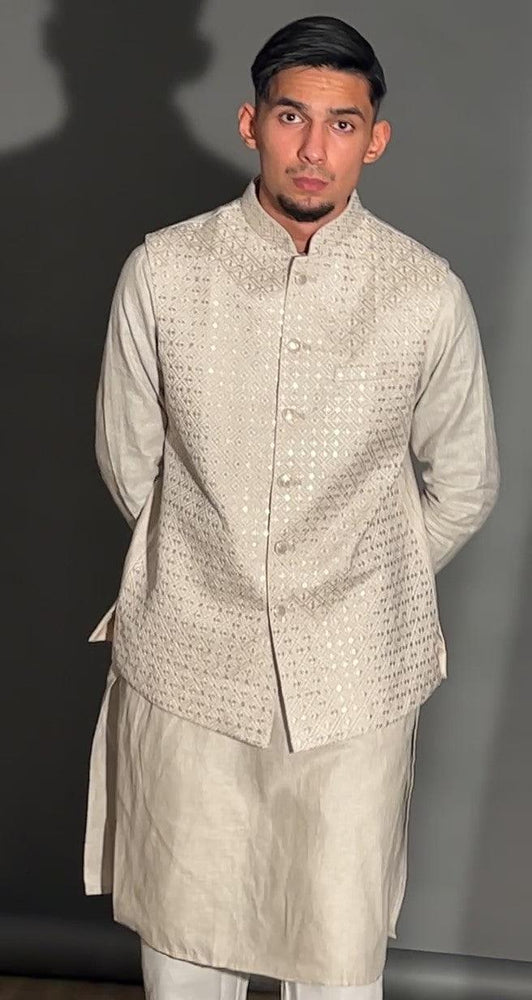 kurta pajama with waistcoat