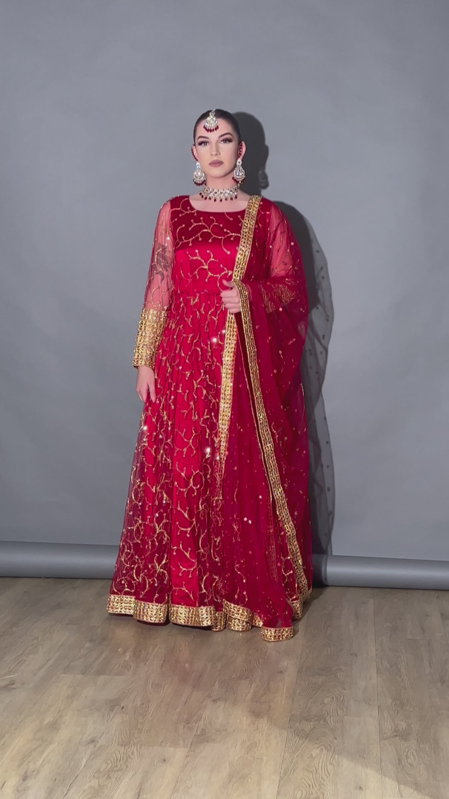 
                  
                    Load and play video in Gallery viewer, Kiah - Embroidered Anarkali gown
                  
                