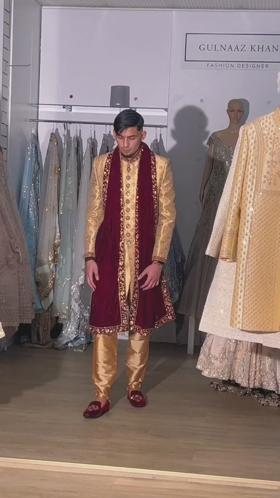 
                  
                    Load and play video in Gallery viewer, Sherwani Design no 033
                  
                