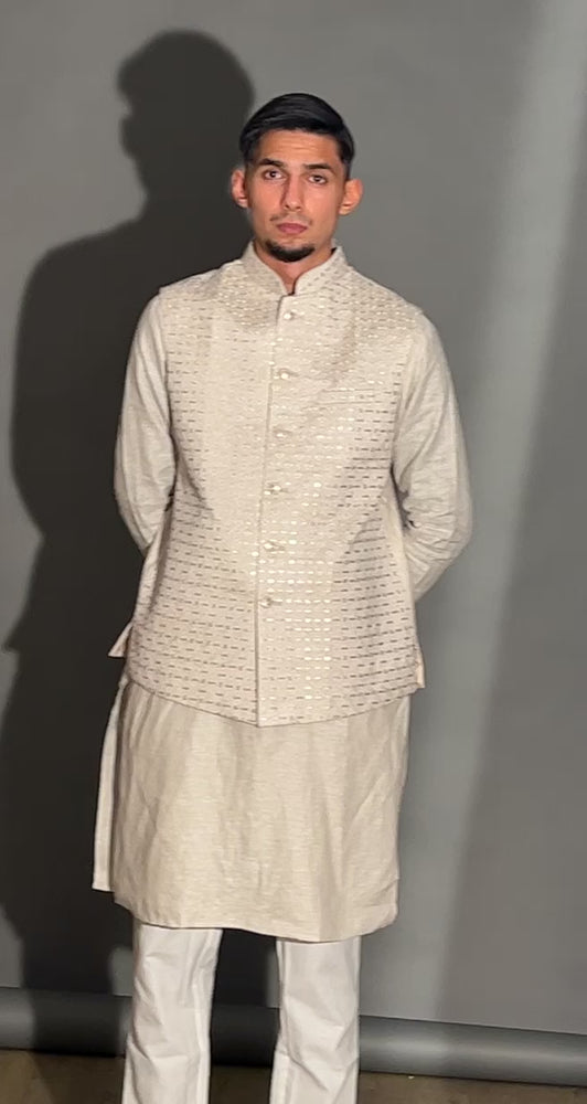 
                  
                    Load and play video in Gallery viewer, kurta pajama with waistcoat
                  
                