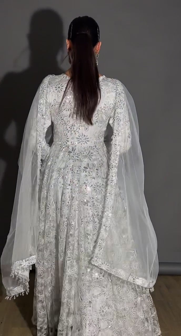
                  
                    Juliet - Net Embroidered Gown
                  
                