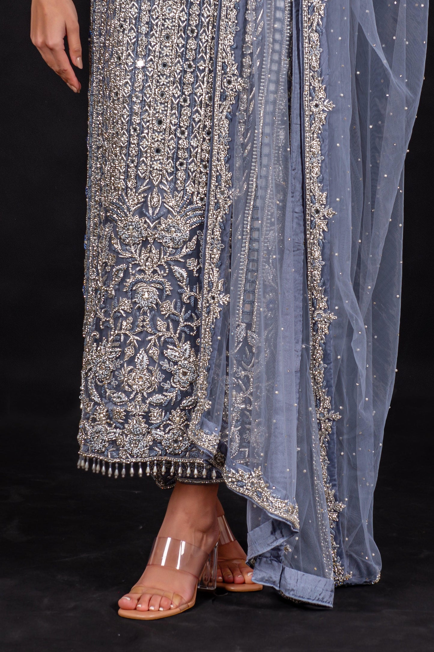 kurta and pant with net dupatta