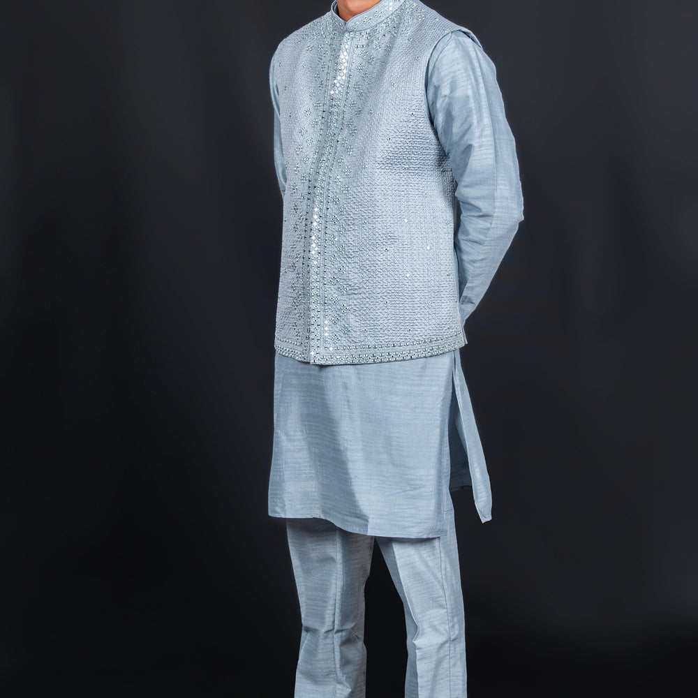 kurta pajama with waistcoat