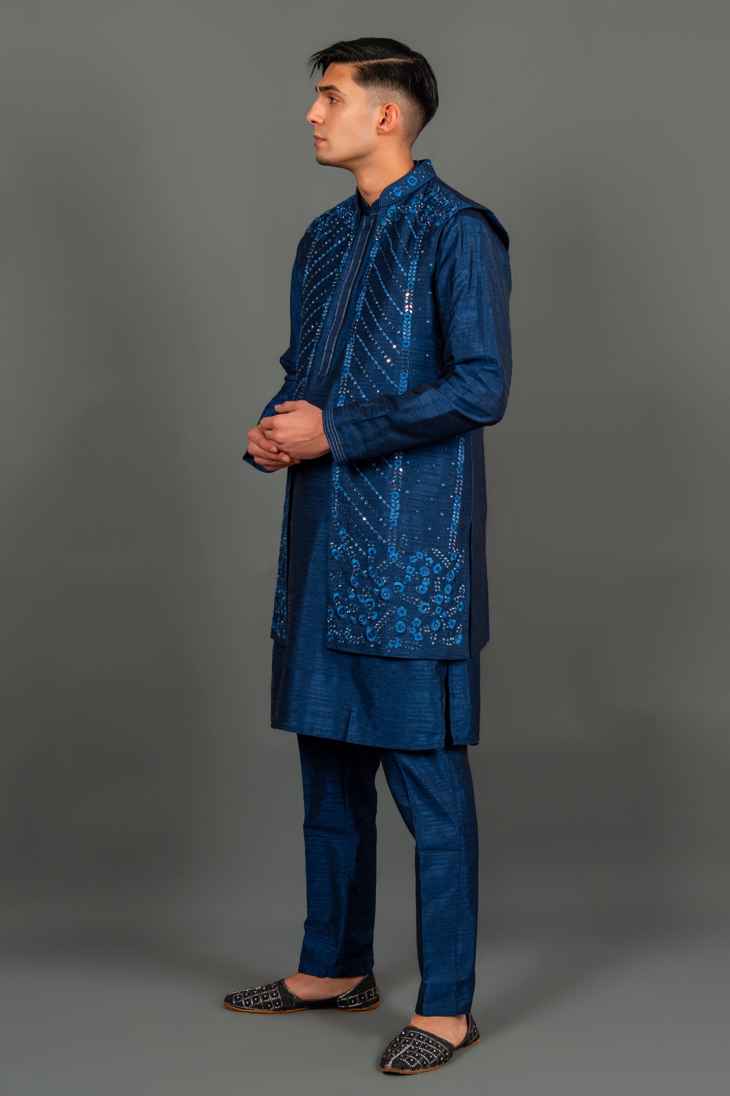 kurta pajama with waistcoat