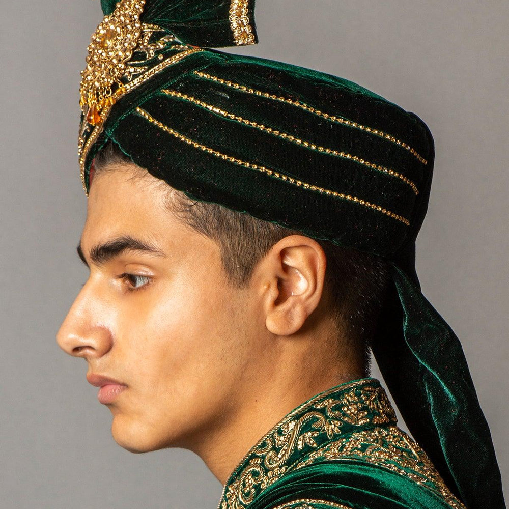 
                  
                    matching turban with sherwani
                  
                