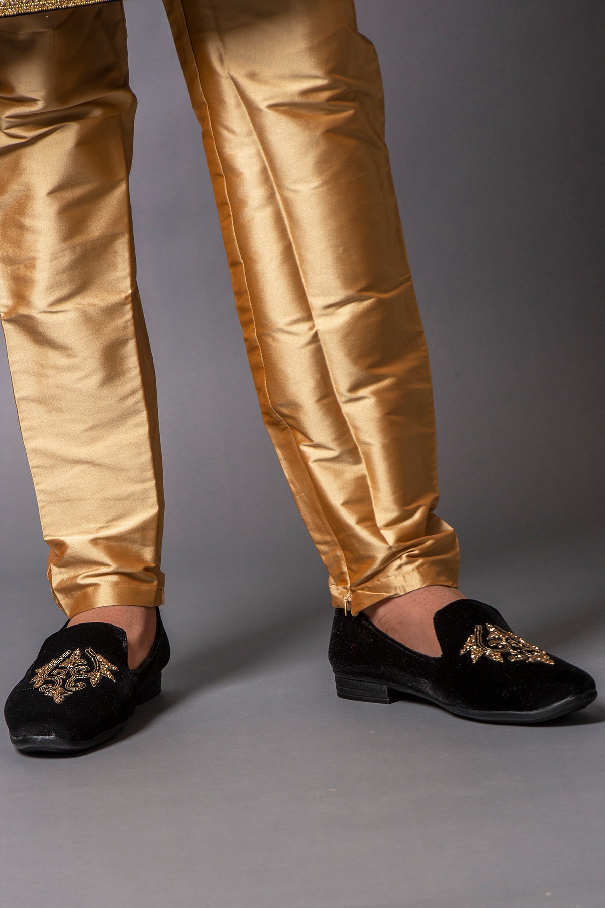 pure silk Golden trousers