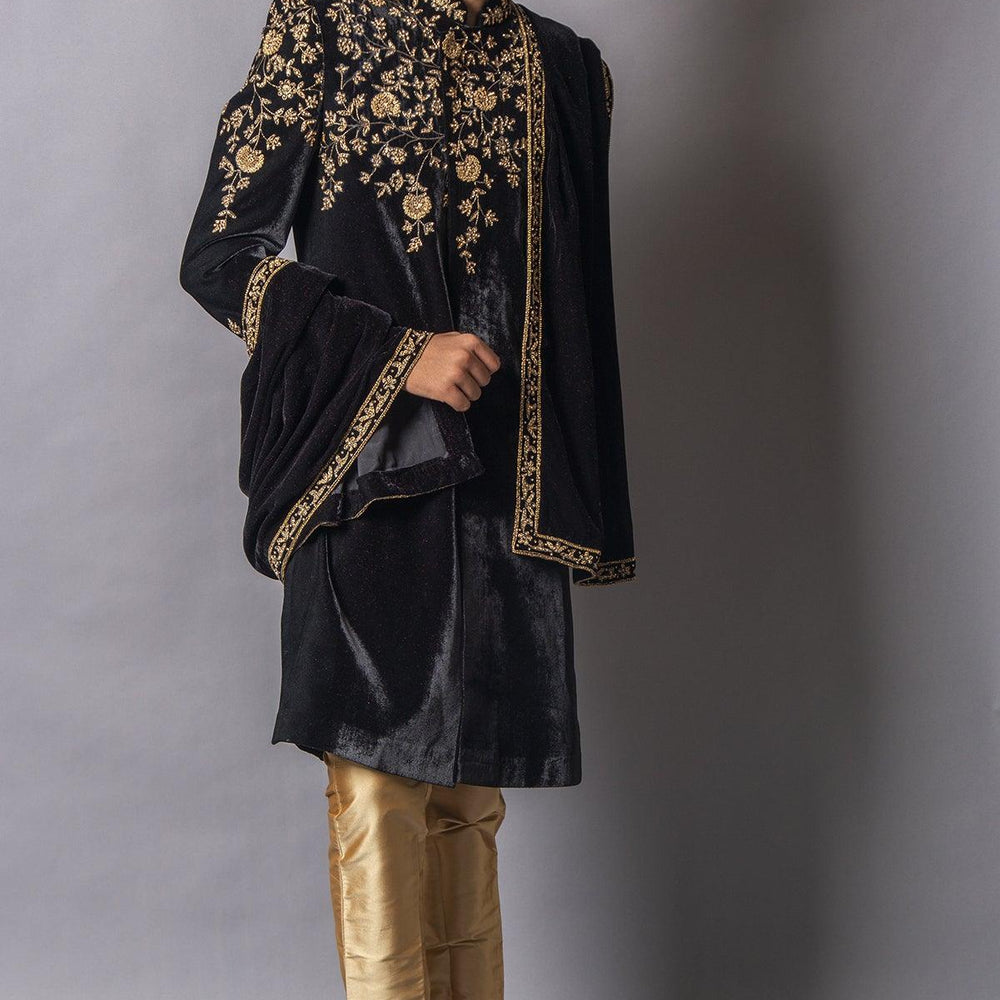 sherwani with shawl