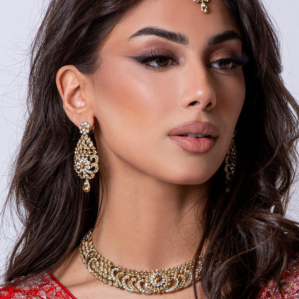 designer necklace set with earrings