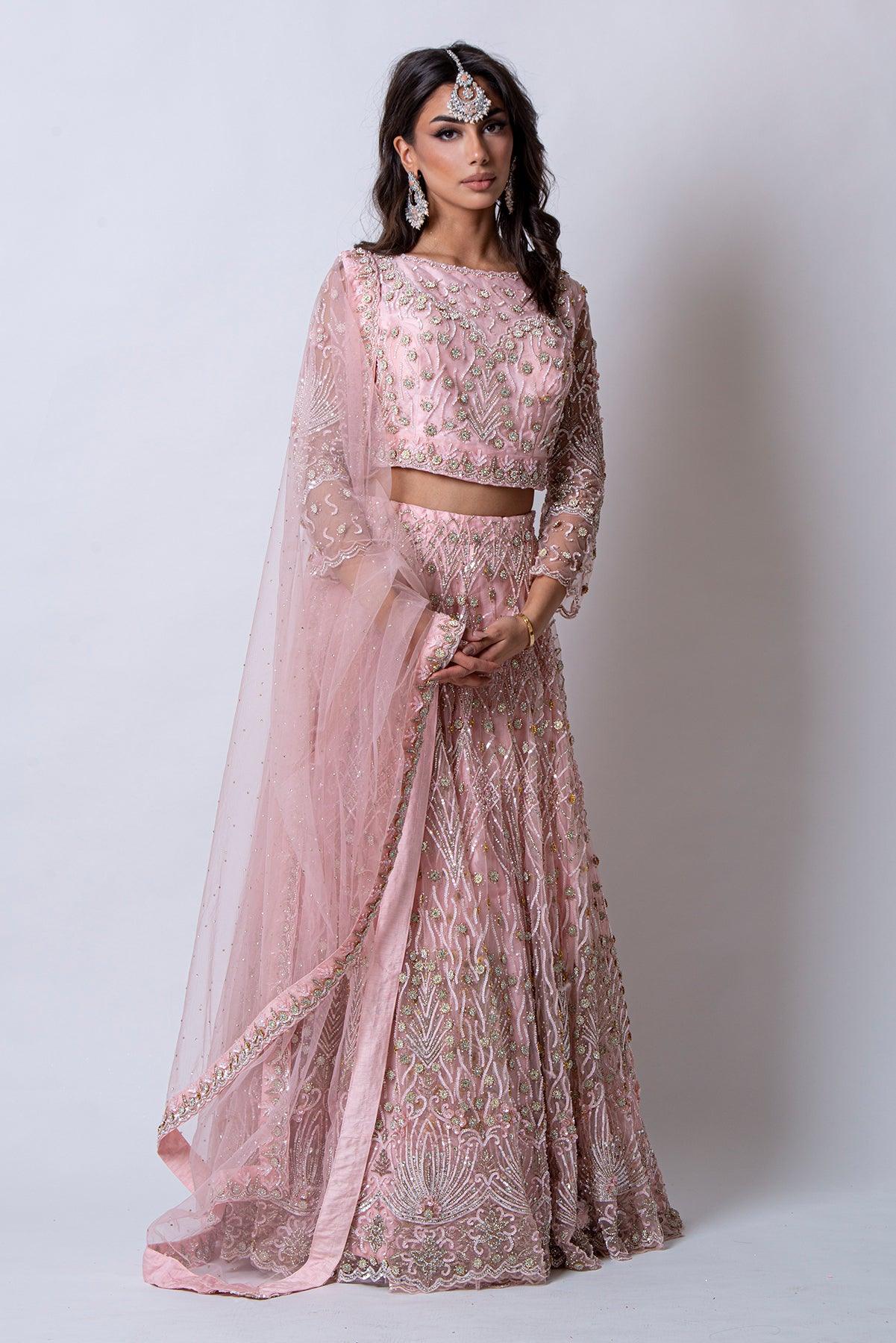 baby pink lehenga choli