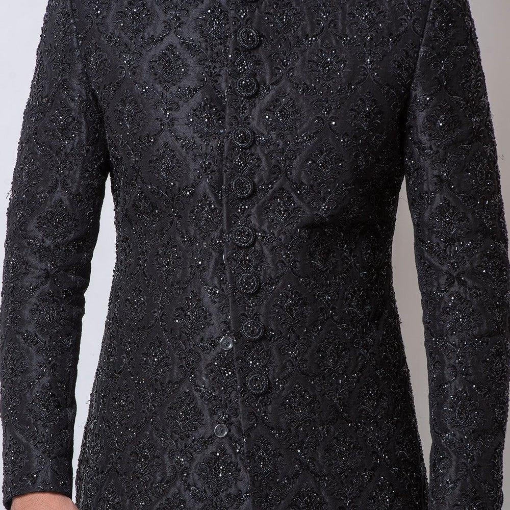 
                  
                    black designer sherwani for men
                  
                