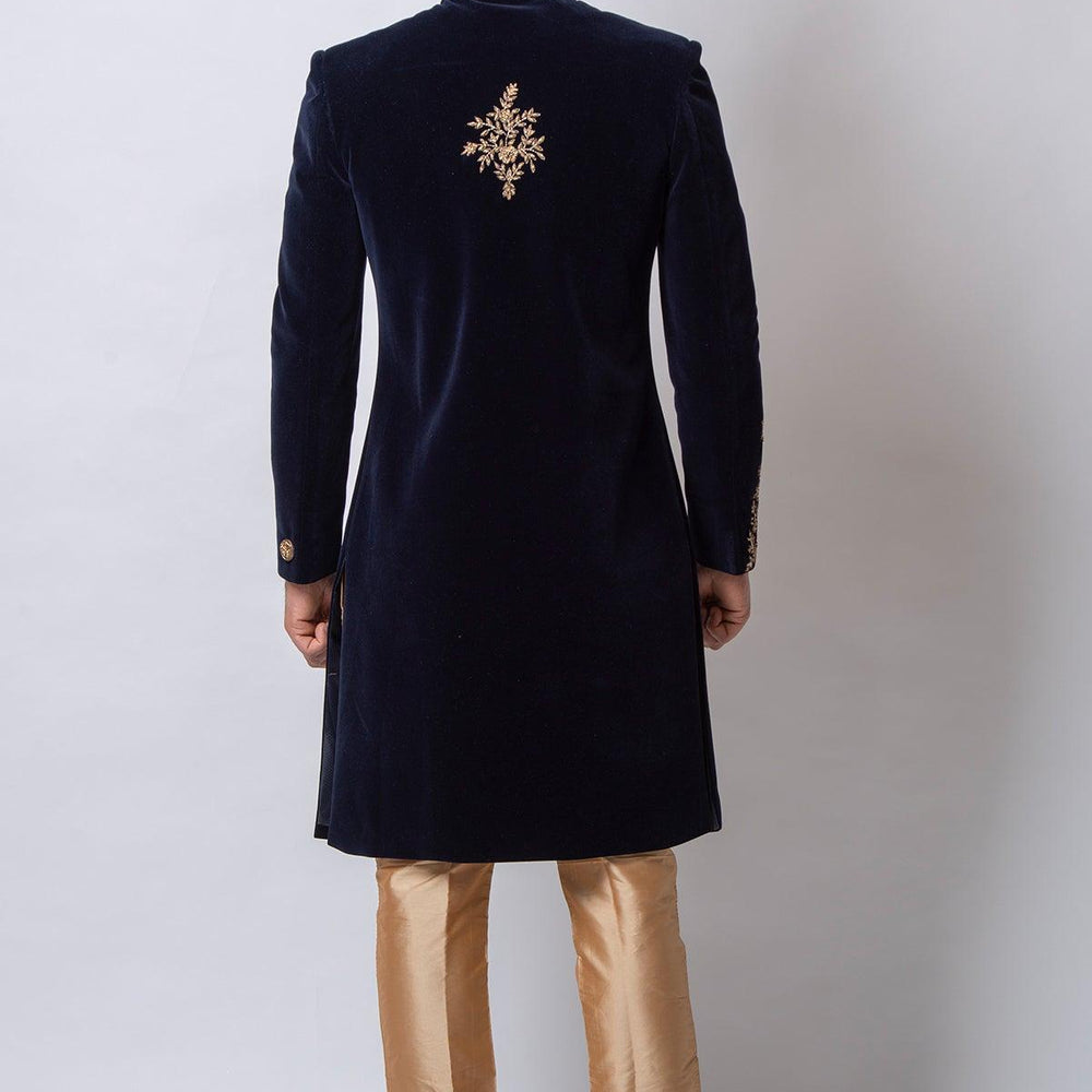 
                  
                    Designer Royal Blue Sherwani
                  
                