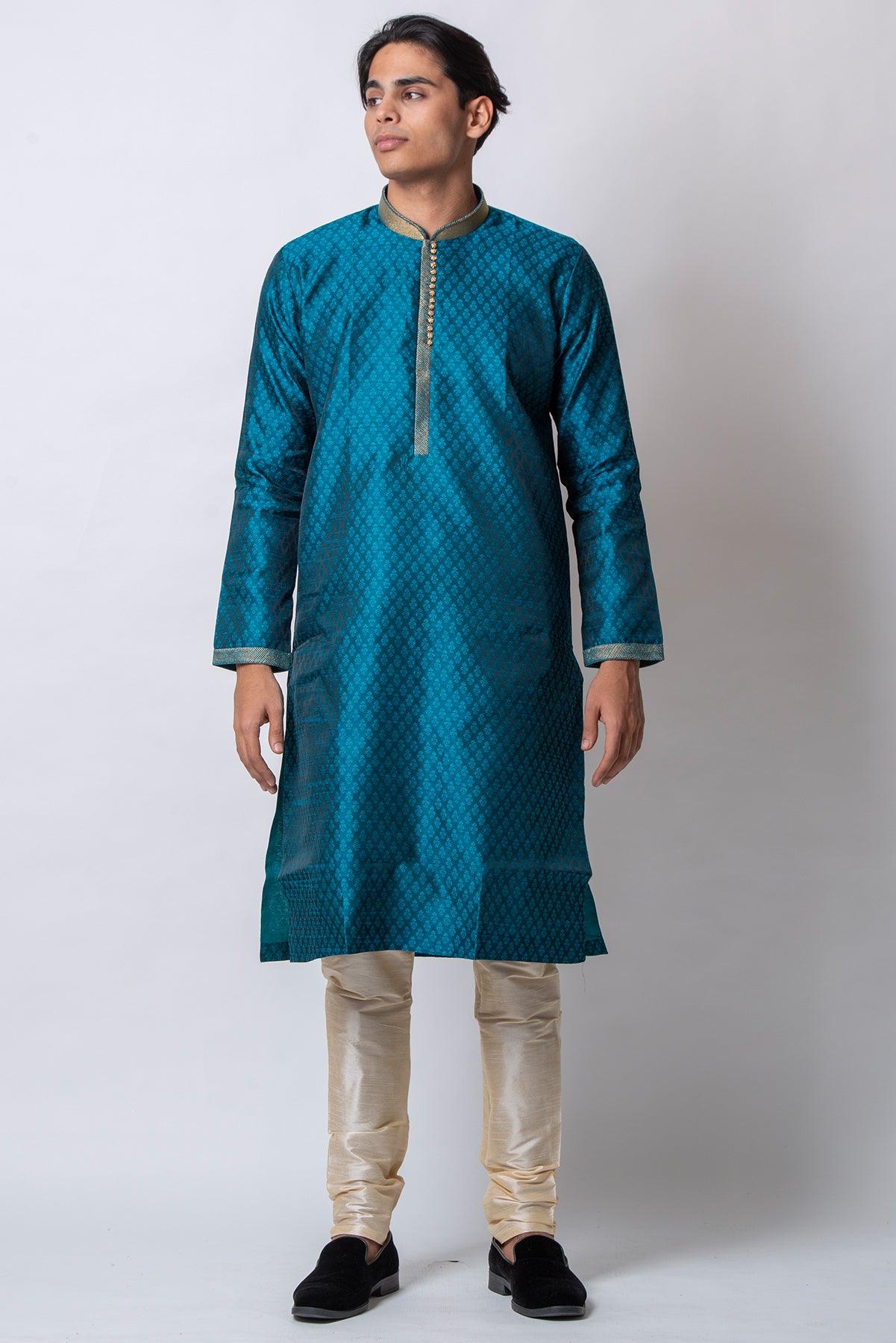 blue kurta and pajama set