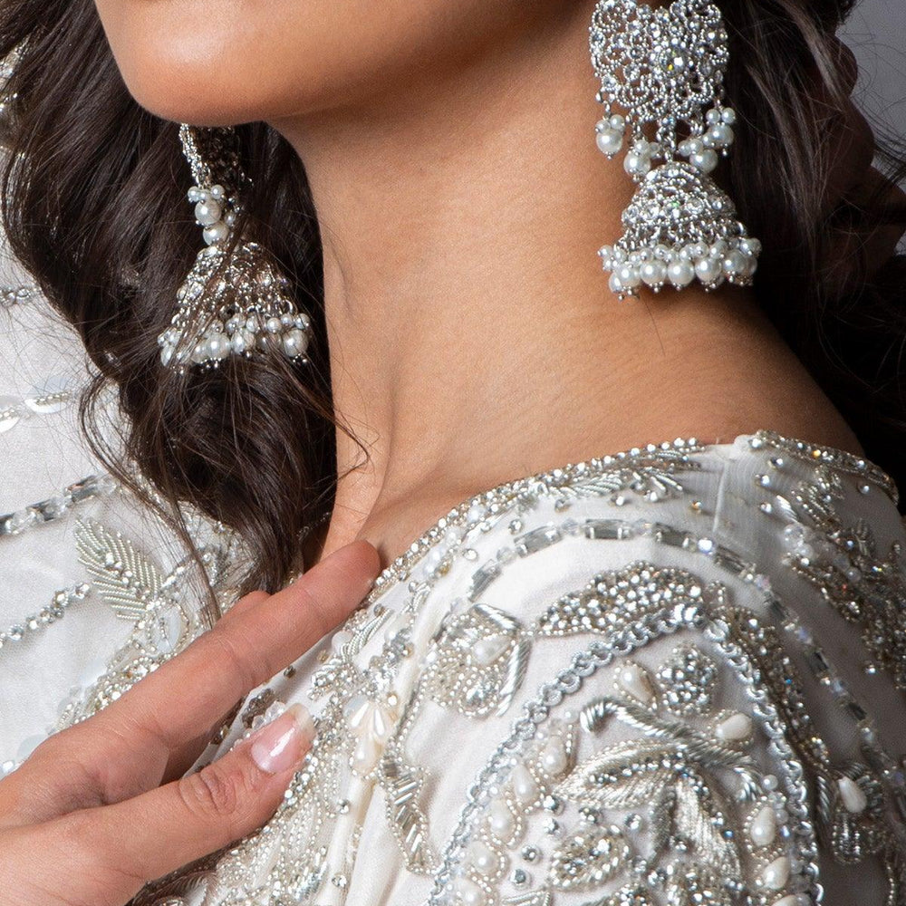 silver earrings set