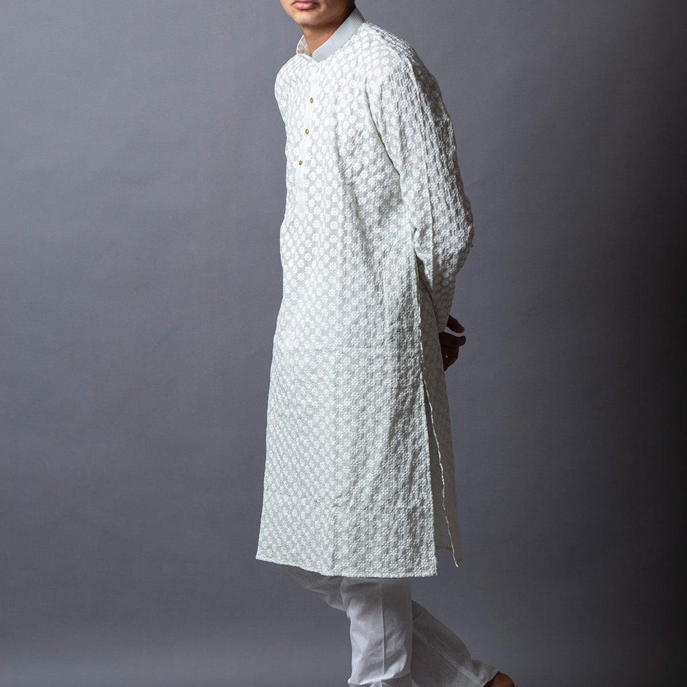 aqua color kurta pajama