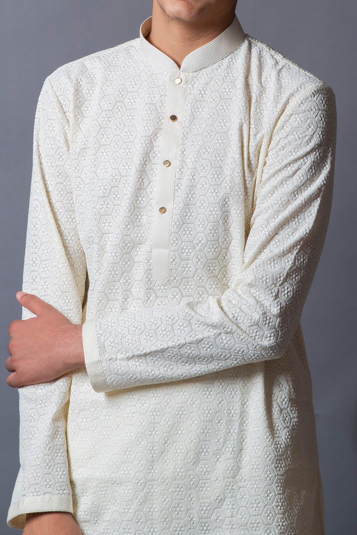 white kurta pajama for men