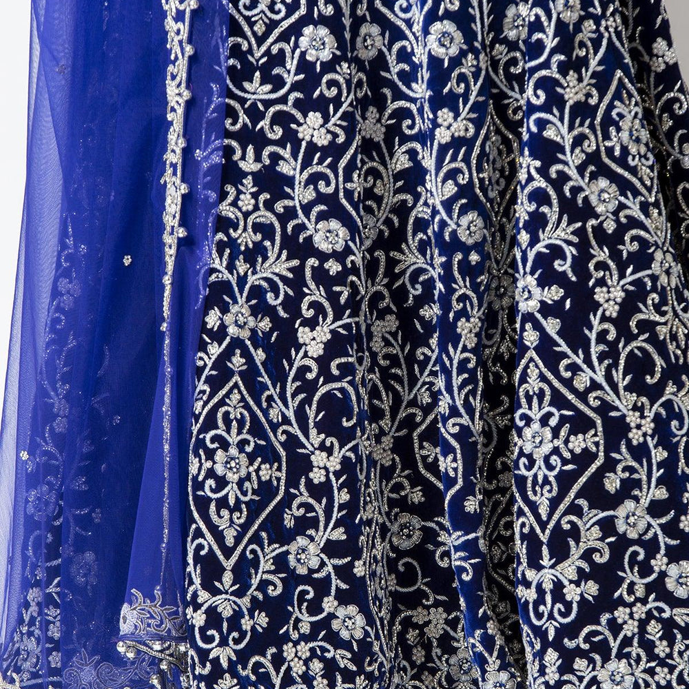 
                  
                    designer royal blue lehenga 
                  
                