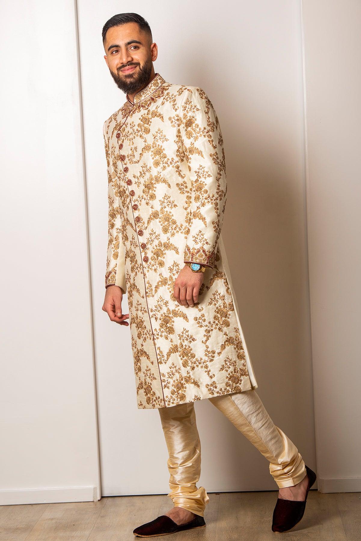 ivory sherwani for groom