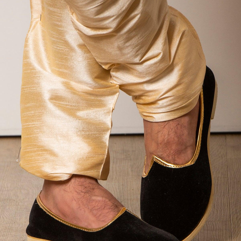 
                  
                    black khussa with golden border
                  
                