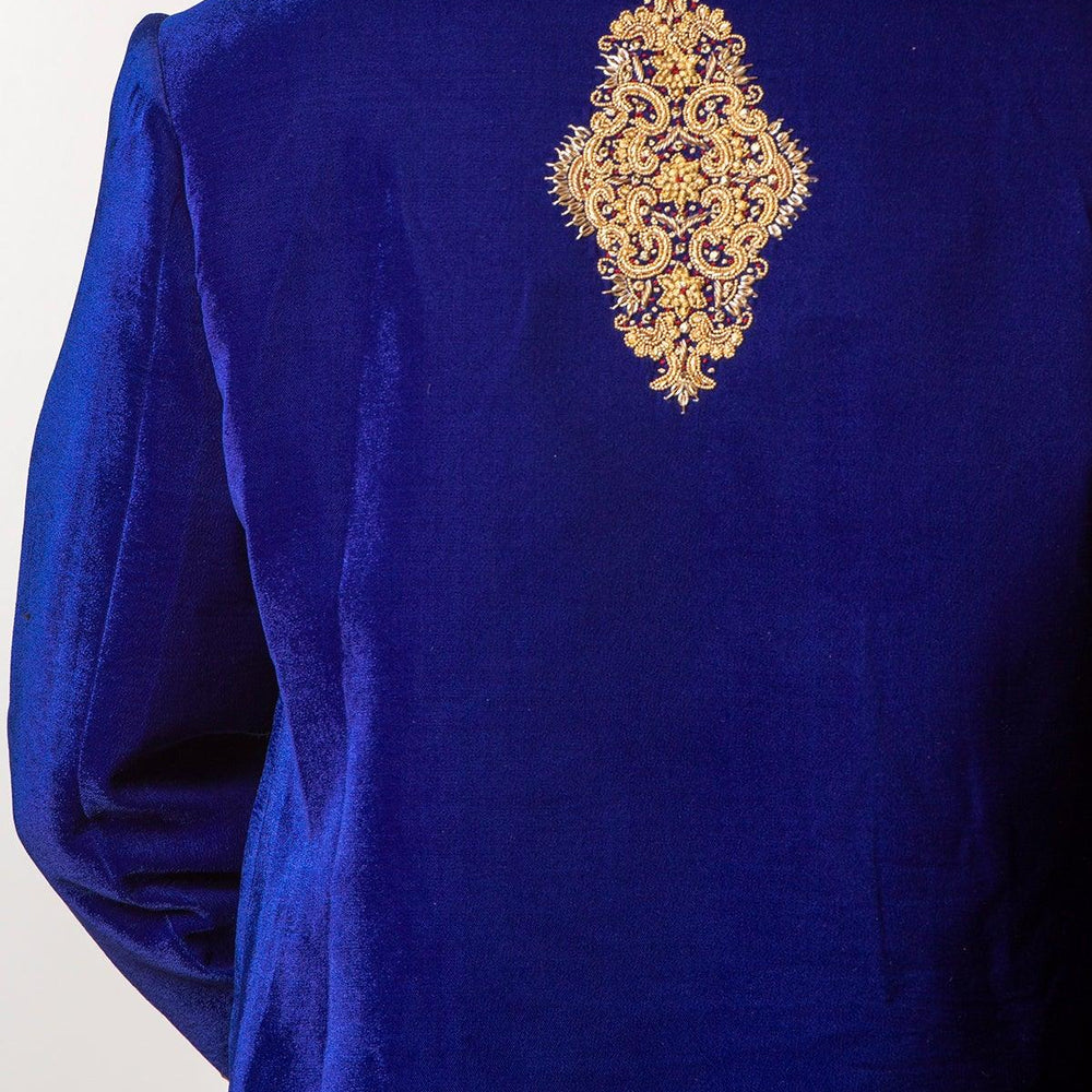 
                  
                    velvet blue sherwani
                  
                