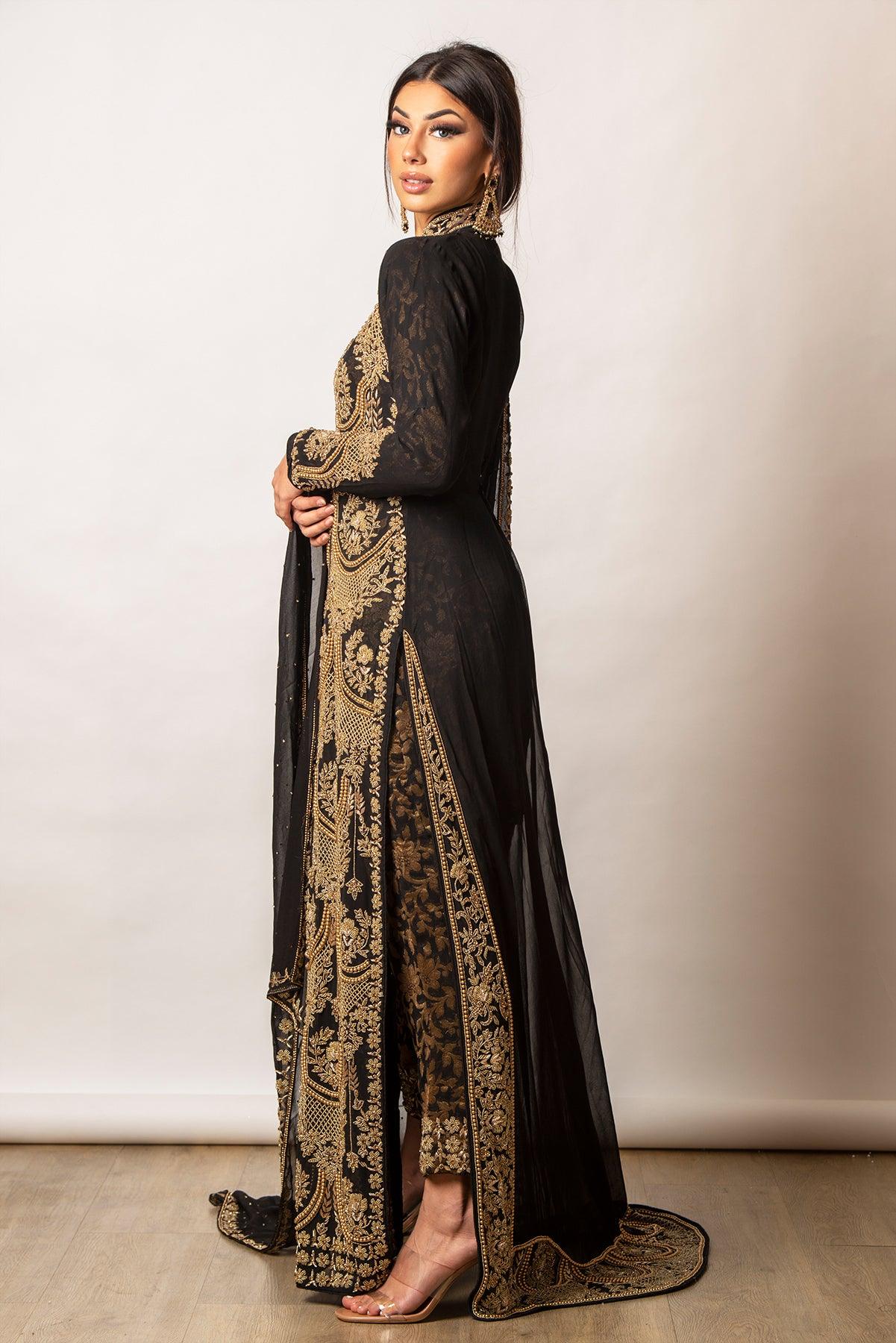 Shop Stylish Black and Gold Kaftan Dress | Gulnaaz Khan Fashions Gulnaaz Fashion Shop Stylish Black and Gold Kaftan Dress | Gulnaaz Khan Fashions Gulnaaz Fashion