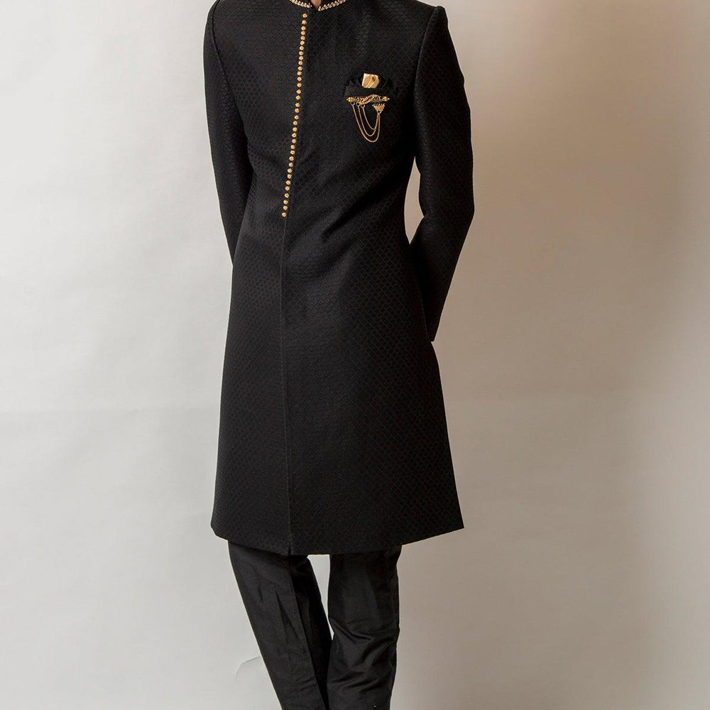 black sherwani for men