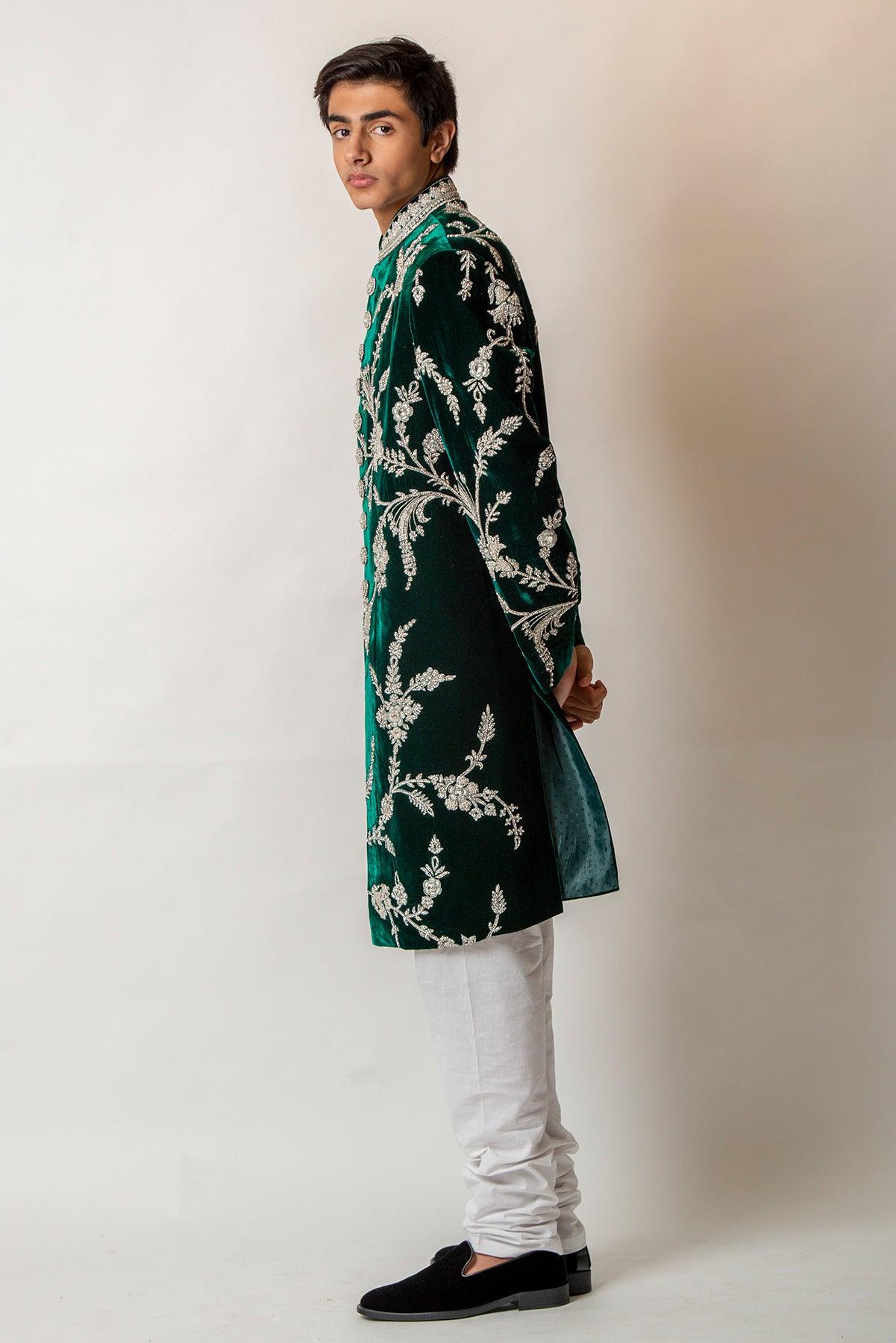 floral designer sherwani