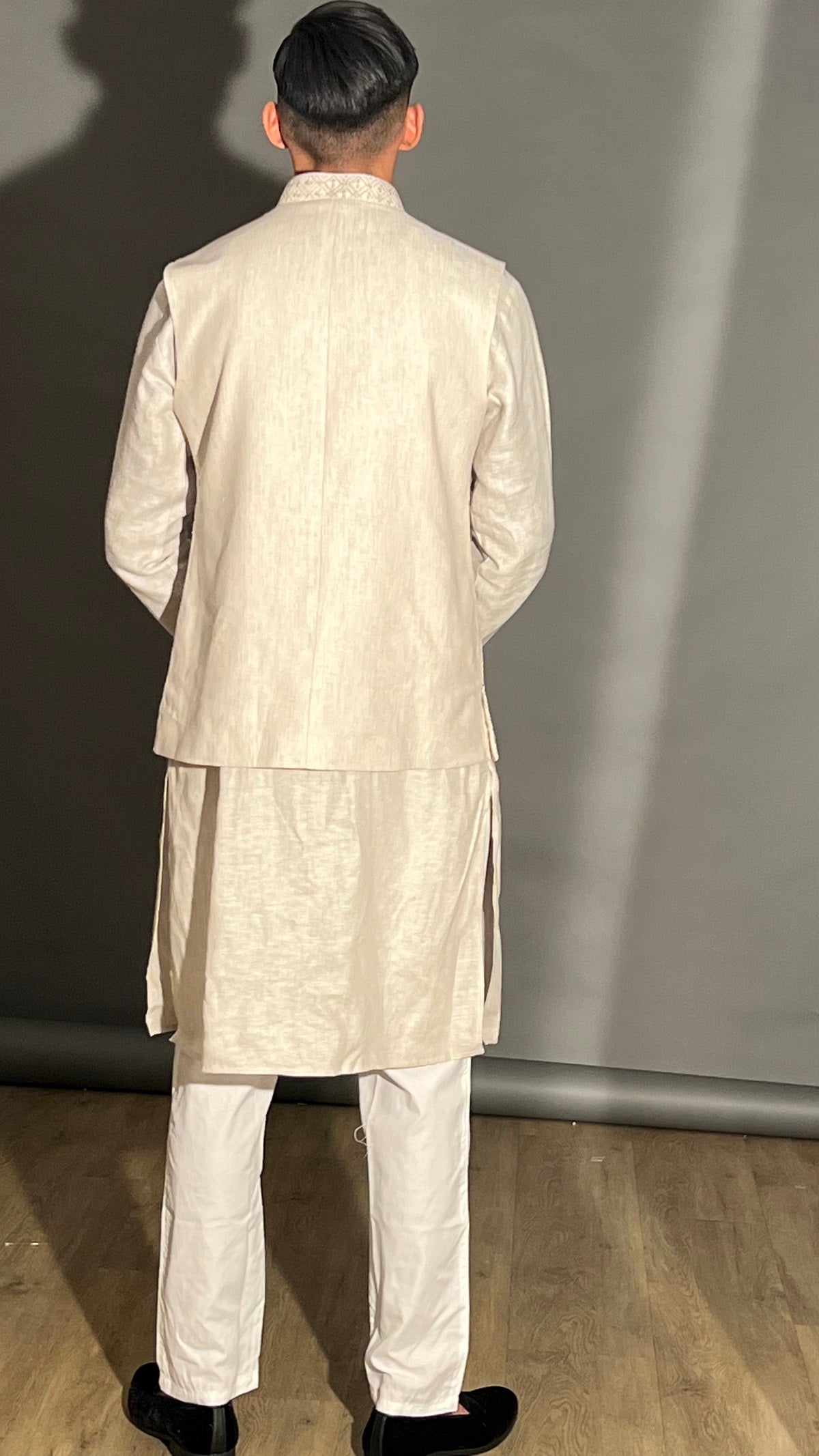 kurta pajama with waistcoat for wedding