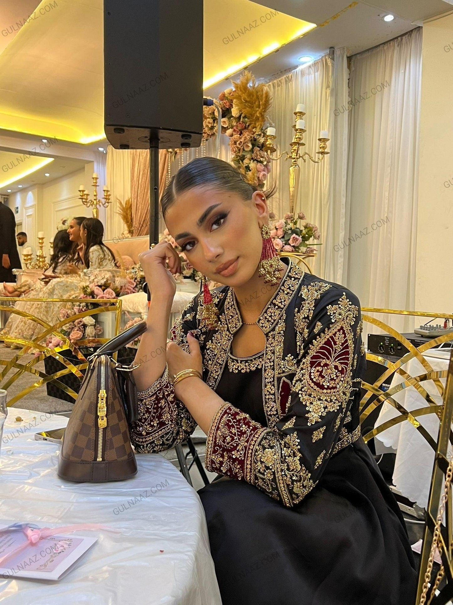 designer jacket with gown