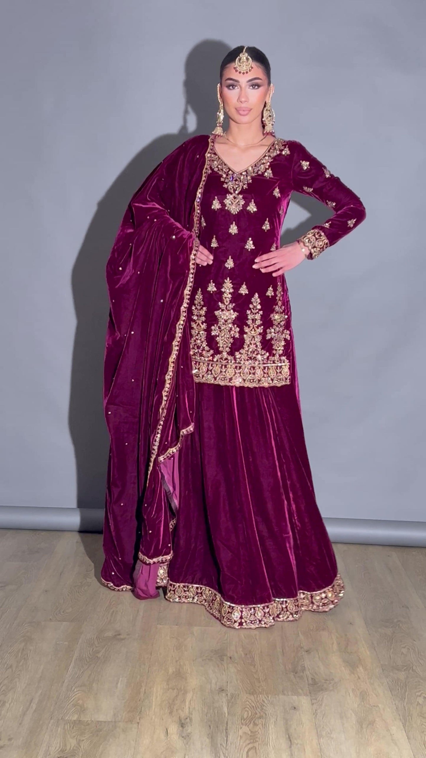 sharara set with top