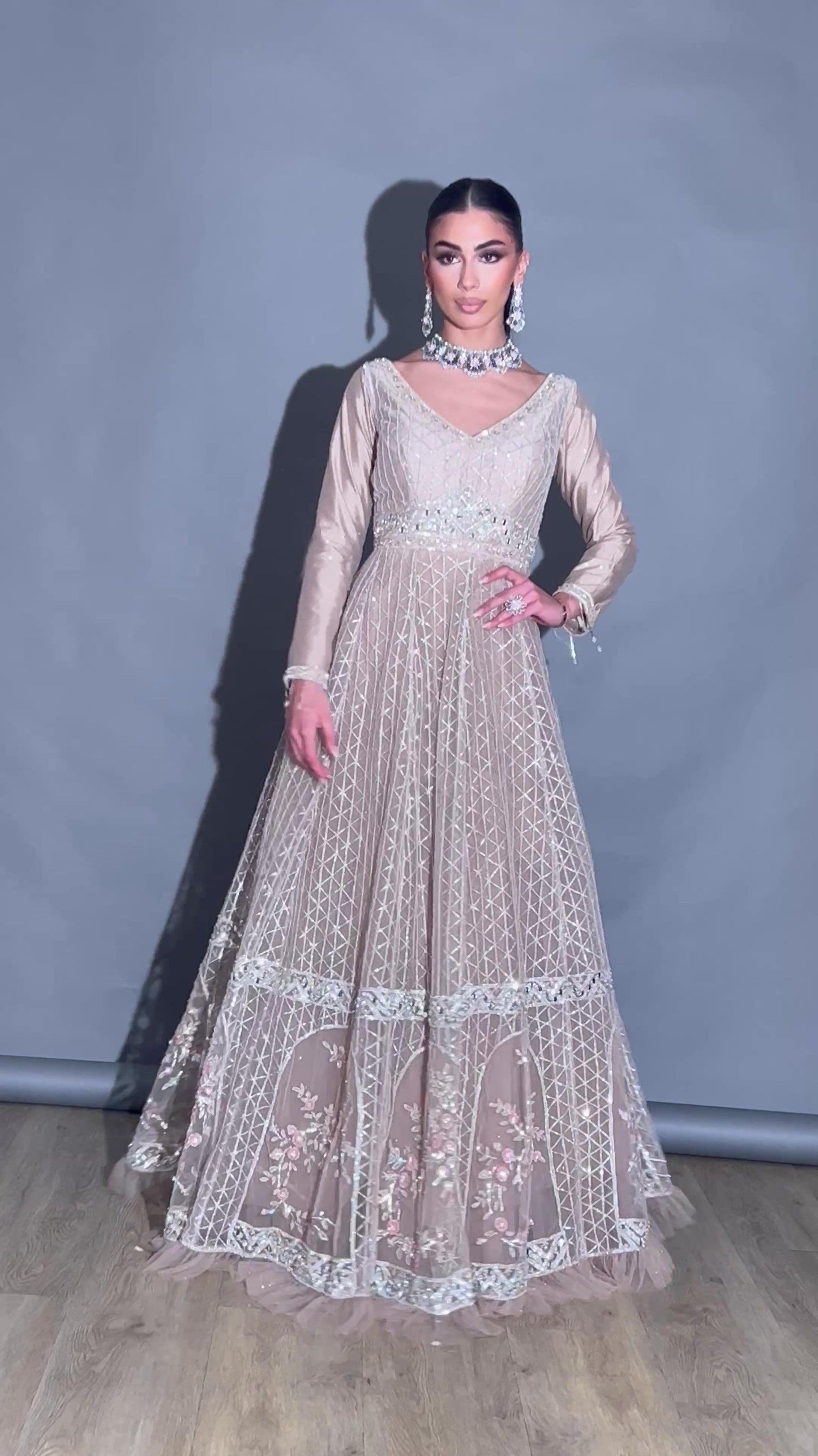 long bridal gown for women